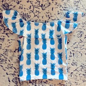 Kortni Jeane 12/13 blue pineapples ruffled around